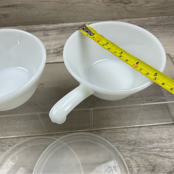 2 Vintage Anchor Hocking 240 White Milk Glass Soup Bowl Oven Proof Made In USA - Picture 7 of 8